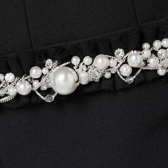 Balmain Embellished tulle trimmed wool and cotton blazer Size 8 Rare - Picture 4 of 11